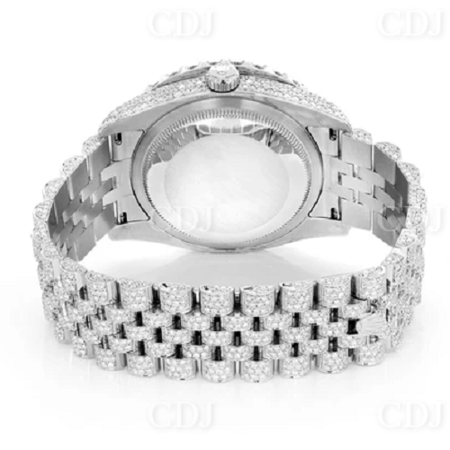 Round Red Dial Moissanite Diamond Iced Out Classic Watch customdiamjewel