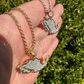 Moissanite Mexico Map Shape Flag Hip Hop Pendant  customdiamjewel   
