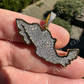 Moissanite Mexico Map Shape Flag Hip Hop Pendant  customdiamjewel   