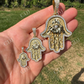 Hamsa Evil Eye Hand Iced Moissanite Pendant  customdiamjewel   