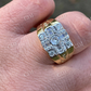 Iced Baguette Mens Pinky Ring  customdiamjewel   