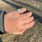 Iced Baguette Mens Pinky Ring  customdiamjewel   