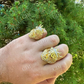 Lion Moissanite Baguette Crown Mens Ring  customdiamjewel   