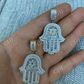 Hip Hop Hamsa Hand Star Of David Diamond Pendant  customdiamjewel   