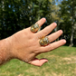 Lion Moissanite Baguette Crown Mens Ring  customdiamjewel   