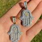 Hip Hop Hamsa Hand Star Of David Diamond Pendant  customdiamjewel   
