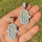 Hip Hop Hamsa Hand Star Of David Diamond Pendant  customdiamjewel   