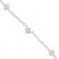 Two Tone 925 Silver Moissanite Men Clover Chain CustomDiamJewel