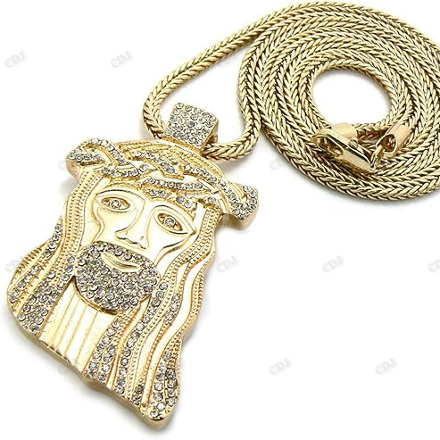 Hip Hop Sterling Silver Moissanite Jesus Pendant hip hop jewelry CustomDiamJewel