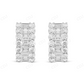 Baguette And Round Diamond Huggie Earrings Stud earrings CustomDiamJewel