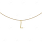 1" 0.16 CT Unisex 10K Gold Natural Diamond Initial "L" Pendant CustomDiamJewel