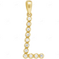 1" 0.16 CT Unisex 10K Gold Natural Diamond Initial "L" Pendant CustomDiamJewel