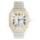 Cartier Santos Iced Out VVS Moissanite Watch customdiamjewel