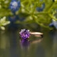 Purple Amethyst Minimalist Solitaire Ring customdiamjewel