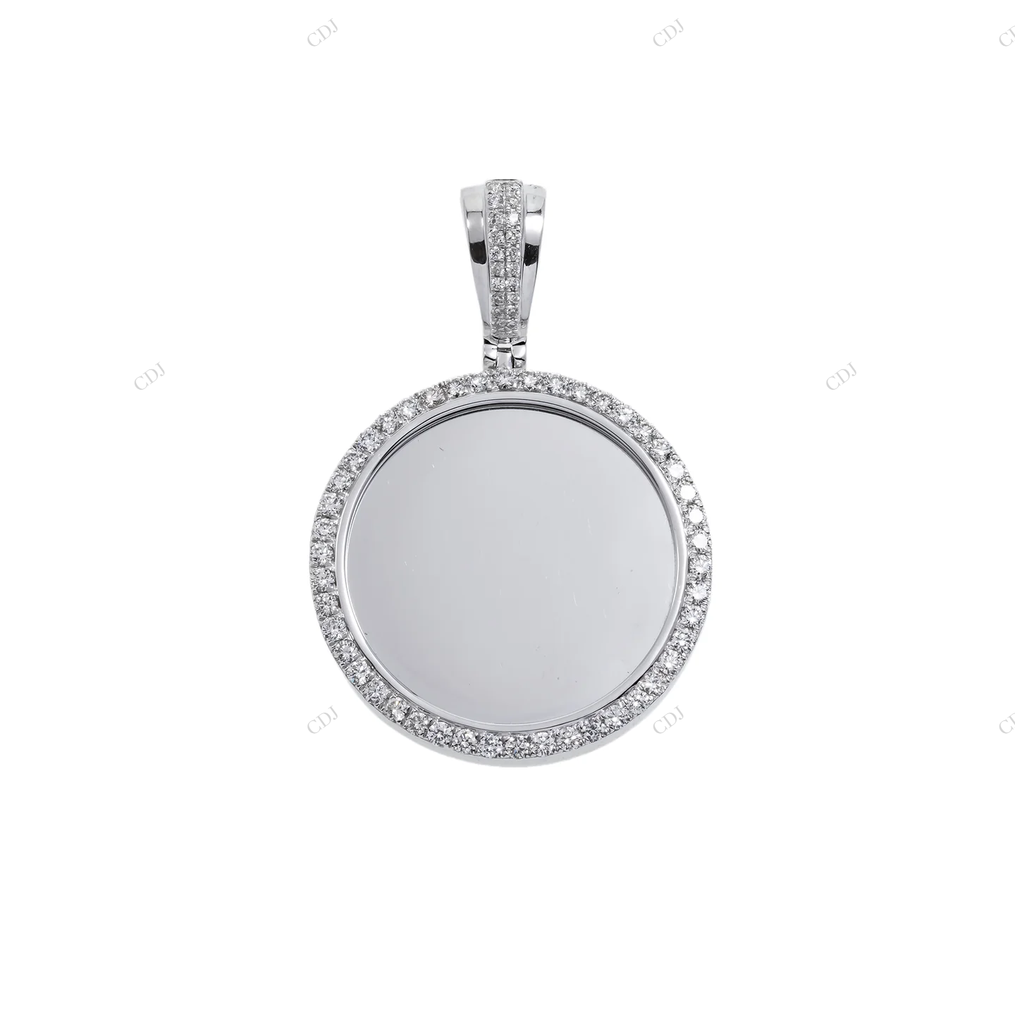 1.15 CTW Silver Moissanite Round Picture Pendant hip hop jewelry CustomDiamJewel