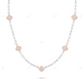 Two Tone 925 Silver Moissanite Men Clover Chain CustomDiamJewel