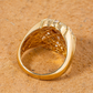 Bold Round 14K Cluster Moissanite Men's Ring hip hop jewelry customdiamjewel