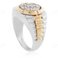 14K Gold Two Tone Lab Grown Diamond Ring For Men hip hop jewelry CustomDiamJewel