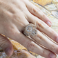 4.00 CTW Iced Out Silver Baguette Diamond Hamsa Ring hip hop ring customdiamjewel