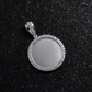 1.15 CTW Silver Moissanite Round Picture Pendant hip hop jewelry CustomDiamJewel