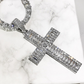 Baguette Moissanite Diamond Cross Pendant hip hop jewelry CustomDiamJewel