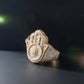 4.00 CTW Iced Out Silver Baguette Diamond Hamsa Ring hip hop ring customdiamjewel