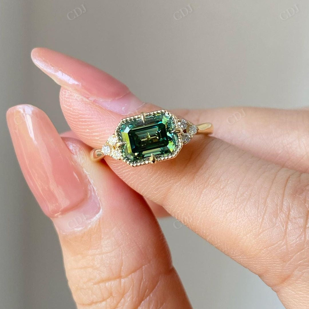 Antique Handmade Moissanite Bridal Promise Ring