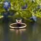 Purple Amethyst Minimalist Solitaire Ring customdiamjewel