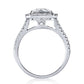 Radiant Cut Half Eternity Moissanite Engagement Ring  customdiamjewel   