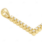 1" 0.16 CT Unisex 10K Gold Natural Diamond Initial "L" Pendant CustomDiamJewel