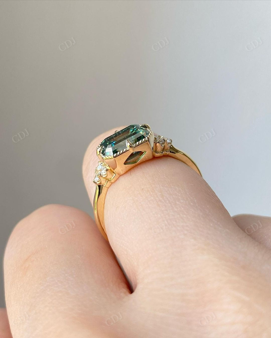 Antique Handmade Moissanite Bridal Promise Ring