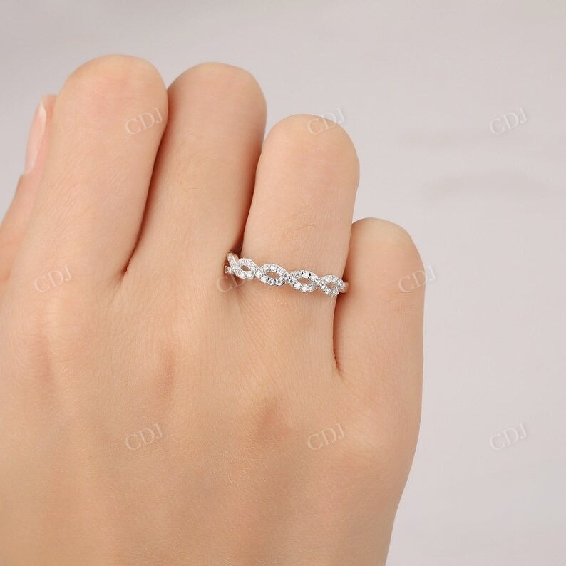 0.29CTW Lab Grown Diamond Twisted Rope Wedding Band  customdiamjewel   