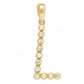 1" 0.16 CT Unisex 10K Gold Natural Diamond Initial "L" Pendant CustomDiamJewel