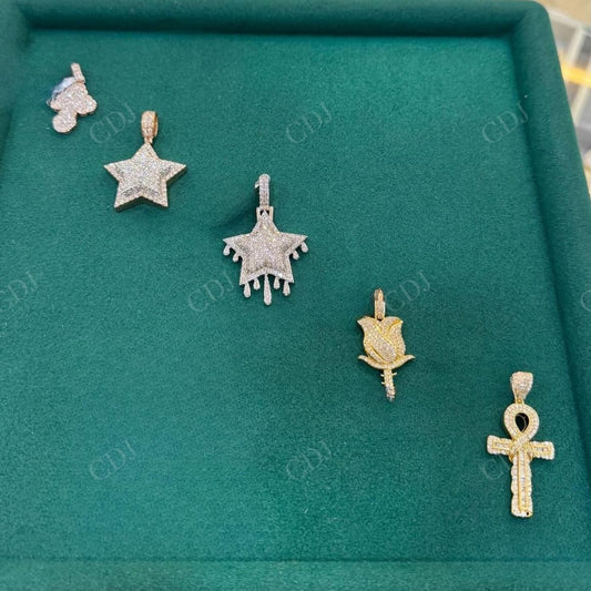 Customized Iced Out Diamond Hip Hop Pendant hip hop jewelry CustomDiamJewel   