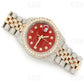 Fully Iced Out Red Dail Hip Hop Moissanite Luxurious Wrist Watch customdiamjewel