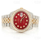 Fully Iced Out Red Dail Hip Hop Moissanite Luxurious Wrist Watch customdiamjewel
