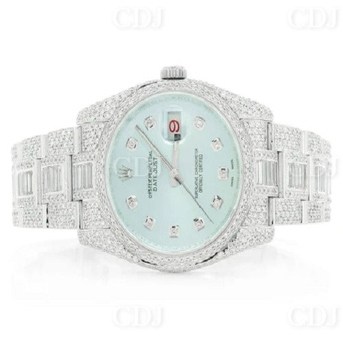 Moissanite Studded Rolex Oyster Belt Hip Hop Wrist Watch customdiamjewel