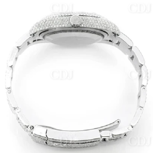 Fully Iced Out Custom Dial Automatic Rolex Diamond Watch customdiamjewel