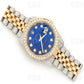 Blue Dial Rolex Moissanite Hip Hop Luxury Wrist Watch customdiamjewel
