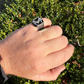 Black Onyx Anchor Sailor Maritime Ring  customdiamjewel   