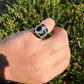 Black Onyx Anchor Sailor Maritime Ring  customdiamjewel   