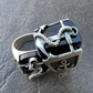 Black Onyx Anchor Sailor Maritime Ring  customdiamjewel   