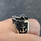 Black Onyx Anchor Sailor Maritime Ring  customdiamjewel   