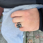 Black Onyx Anchor Sailor Maritime Ring  customdiamjewel   