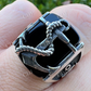 Black Onyx Anchor Sailor Maritime Ring  customdiamjewel   