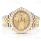 Yellow And White Gold Plated Moissanite Luxury Rolex Watch customdiamjewel