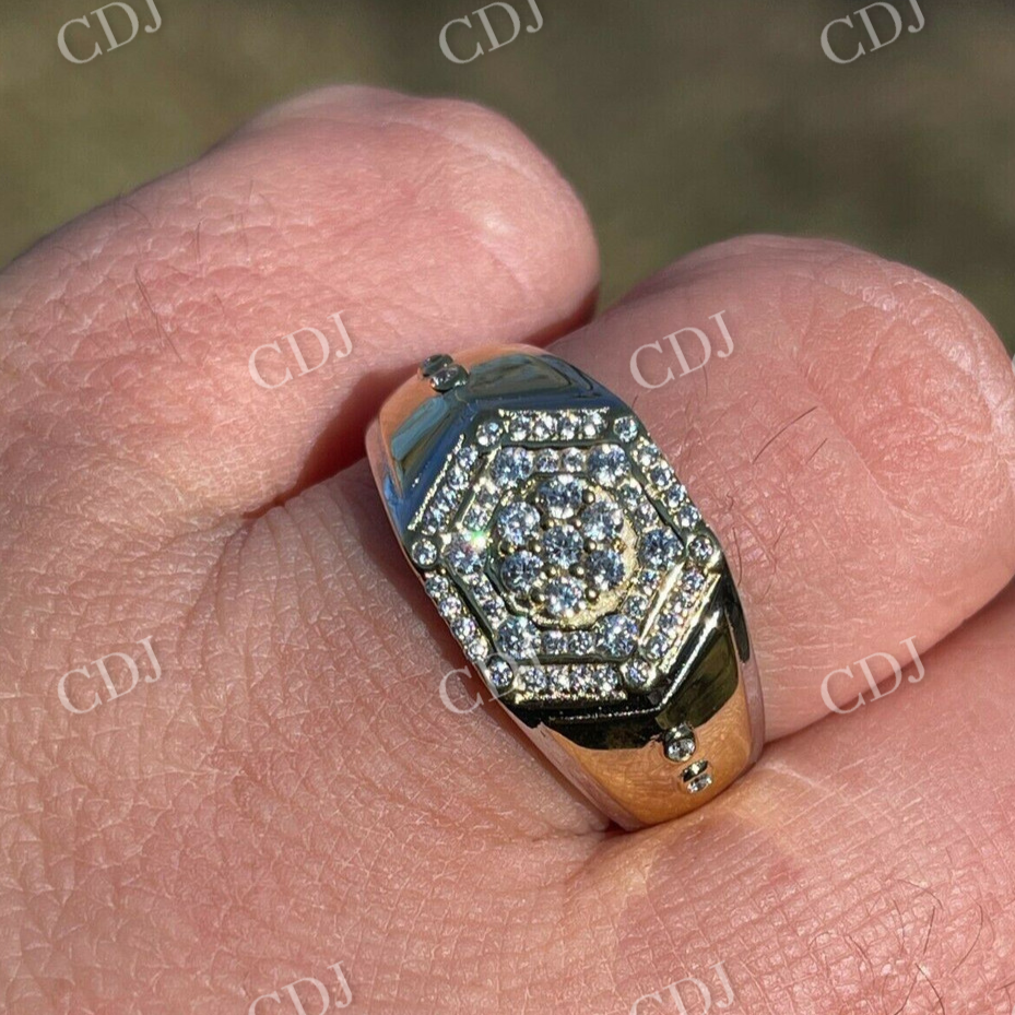 Mens Real Solid Gold Hip Hop Ring – customdiamjewel