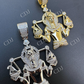 Moissanite Anubis Iced Pendant  customdiamjewel   