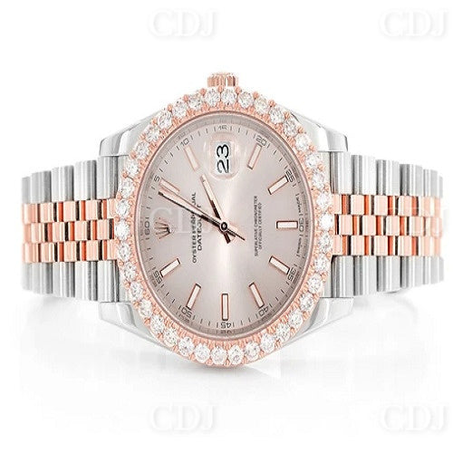 Two-Tone Stainless Steel Jubilee Belt Automatic Diamond Bezel Watch customdiamjewel