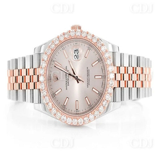 Royal Real Diamond Customized Watch for Men Women Fashion Plated Jewelry